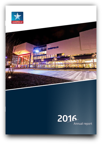 Cover Kinepolis annual report 2016