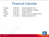 Click to View: 34. Financial Calendar