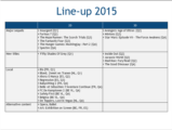 Click to View: 15. Line-up 2015